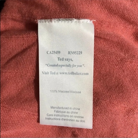 Ted Baker | Cardigan Size 3 Medium Lightweight Waterfall Pleated Open Front - Picture 6 of 7